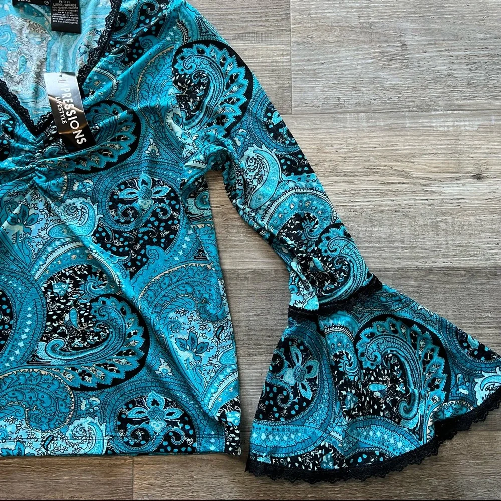 3/$25 NWT Impressions Lifestyle top LP - Picture 3 of 8